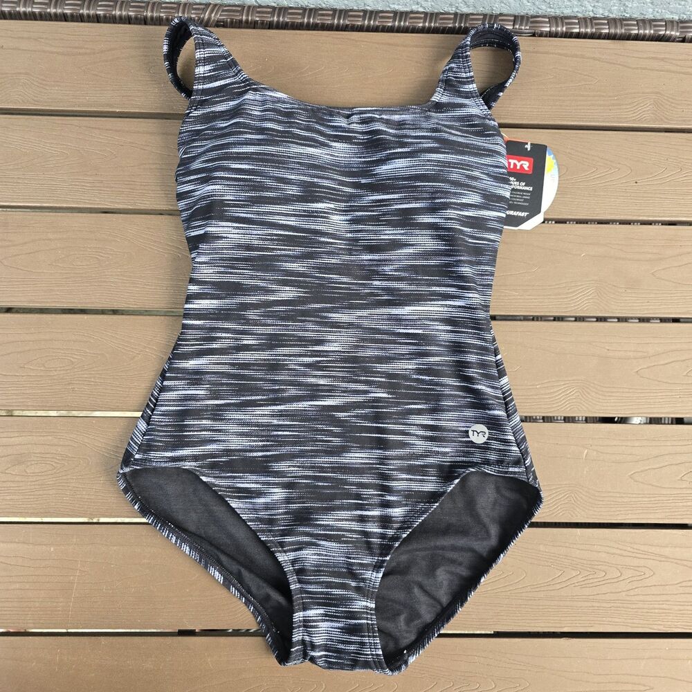 TYR Women's Durafast Elite Fizzy Scoop Neck Controlfit 1 Piece Swim Sz 8 New